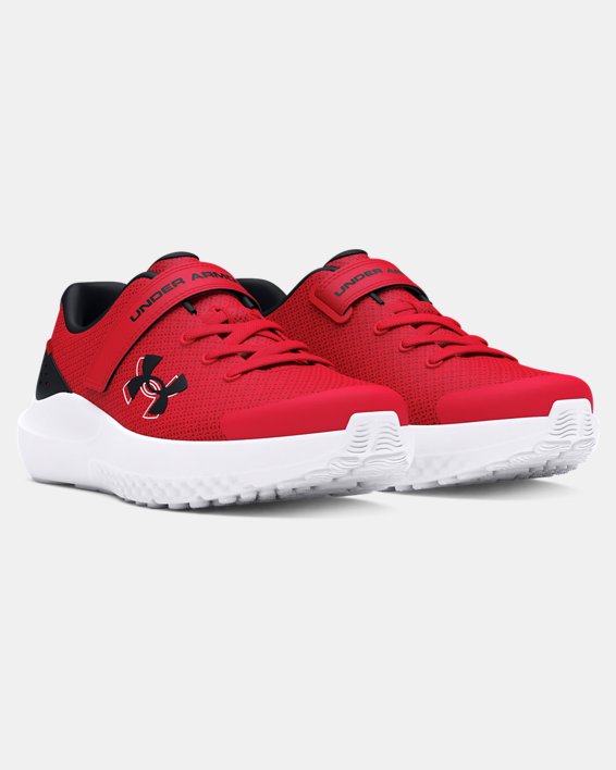 Boys' Pre-School UA Surge 4 AC Running Shoes, Red, pdpMainDesktop image number 3
